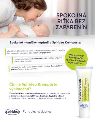 Spiridea krémpasta - jemná starostlivosť od prvých dní života💙 Chráni citlivú pokožku novorodencov pred začervenaním a...